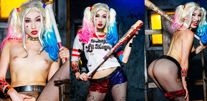 All Harley Quinn cosplay porn scenes