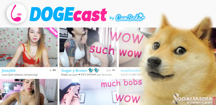 Camsoda accepts Dogecoin dogecast lovense