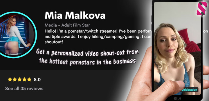Book a pornstar on Cameo for a personal video message as gift